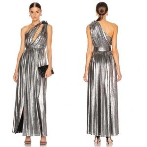 Retrofete Andrea Maxi Dress Gown Gunmetal Grey